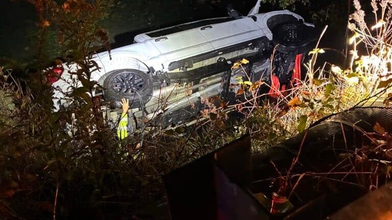 Boston man, 2 dogs rescued after truck goes into river in E. Bridgewater