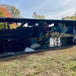 Bus carrying UMass Lowell students catches fire